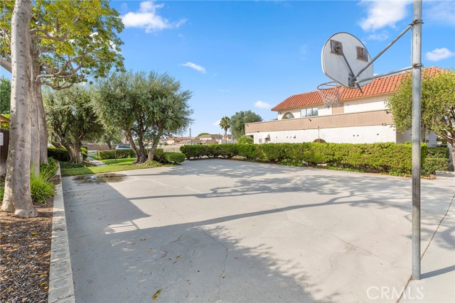 Residents can stay active at the community basketball court.