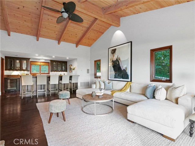 Family Room with wet bar