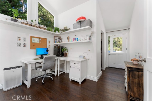 Work Station in upstairs bedroom that open up to  large upstairs deck