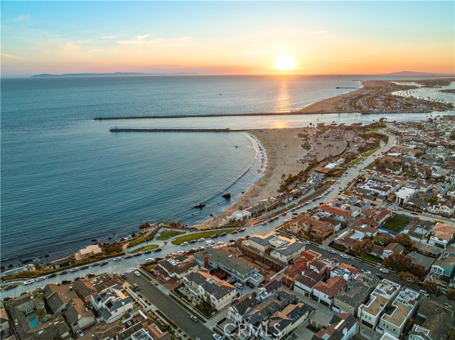 Sunset and aerial view of property, Inspiration Point and Big Corona State Beach.