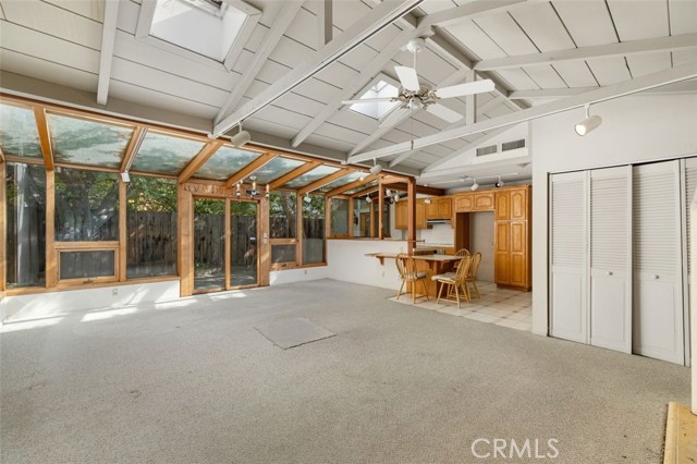 Family room opens to the kitchen.