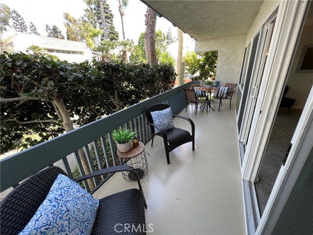 Large private patio off living room.