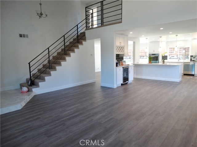 Living Room Kitchen with Ge appliances