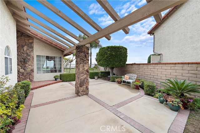 Private courtyard in the front.