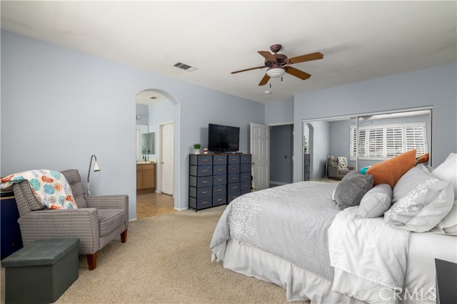 Nice sitting area in the master bedroom.