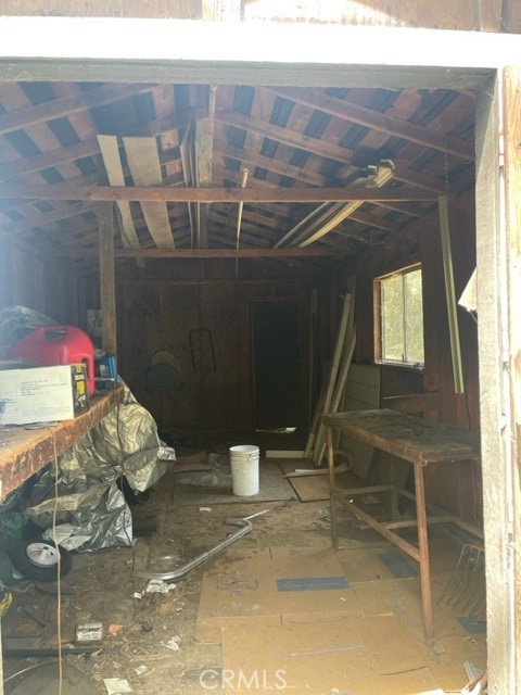 Inside of shed