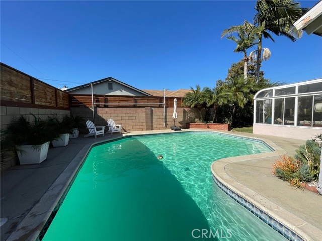 Pool side off of Master Bedroom