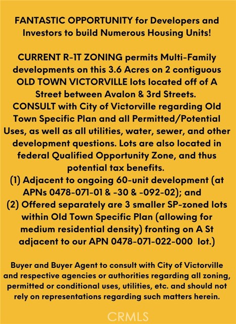 Detail Gallery Image 2 of 4 For 0 Avalon Ave & a St & Allen/3rd/Forrest, Victorville,  CA 92395 - – Beds | – Baths