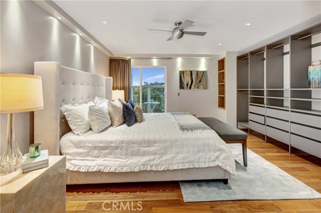 Master bedroom with views and master closet