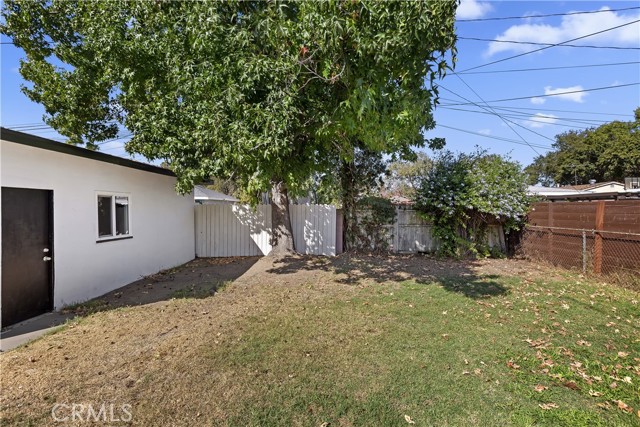 Backyard with Detached Garage