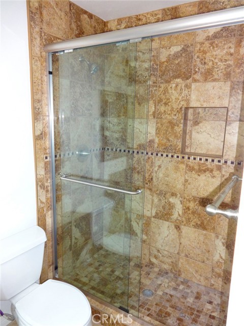 The upgraded walk-in shower for the master bath.