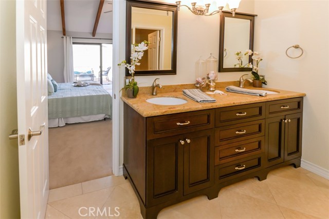 Master bathroom with double vanity