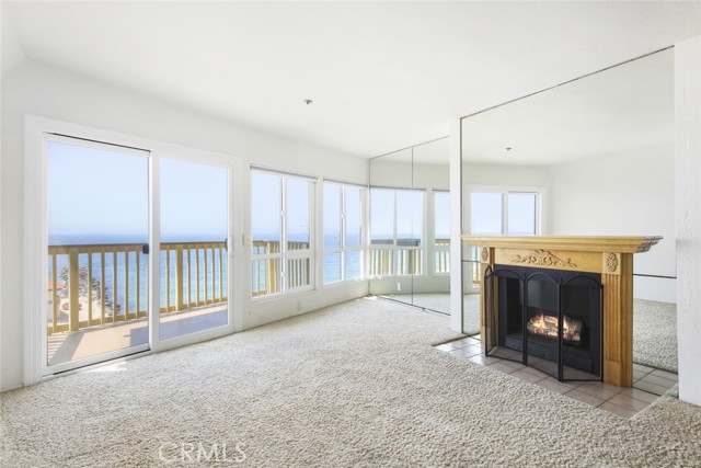 Living room with newer windows and custom shades