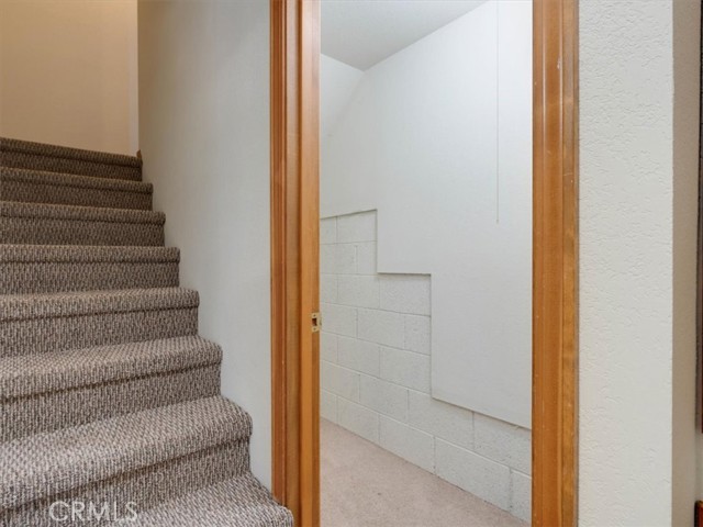 Storage Closet near garage and interior stairway to home.