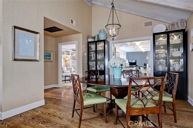 Dining Room with look into home office and kitchen