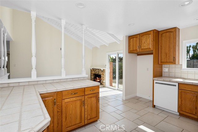 Across Kitchen looking into family room.