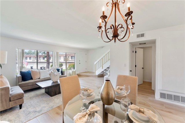 Living Room flows into Dining Room