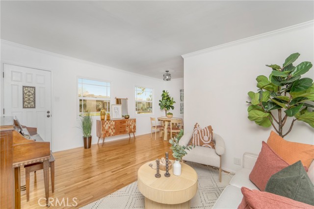 Original wood floors throughout the formal living and dining room!