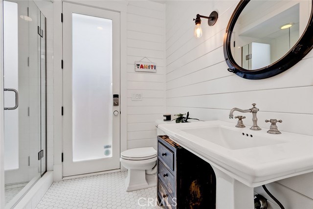 Downstairs Bathroom with Shower and access to the outside Beach Shower