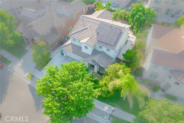 Solar panels on the roof