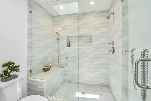 Another view of the beautiful shower tiling!