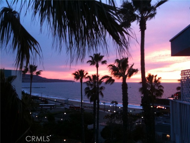 View from the unit at dusk