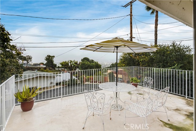 Deck off the living room and guest room