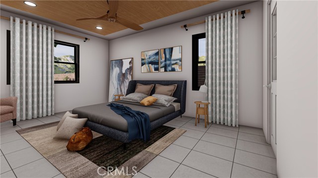 Completed interior layout of bedrooms A