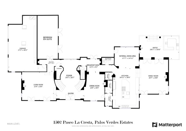 1502 Paseo La Cresta Main Floor Floorplan