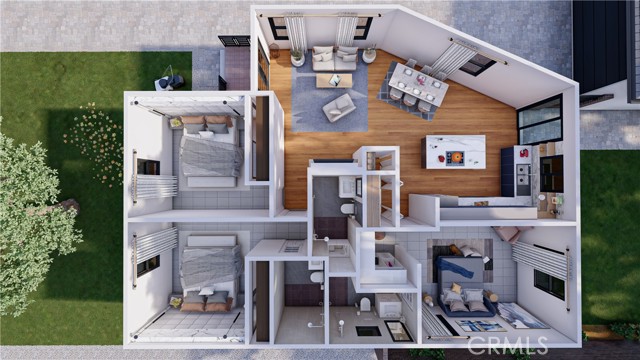 3d Floorplan of completed addition #1