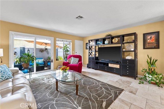 family Room and patio
