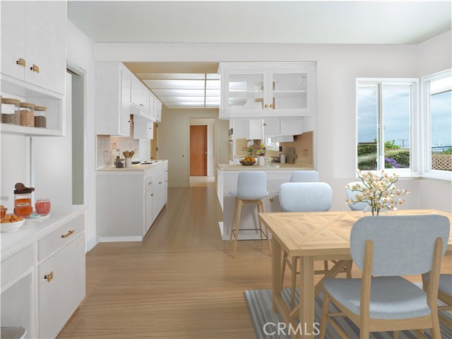 Virtual remodel and staged kitchen