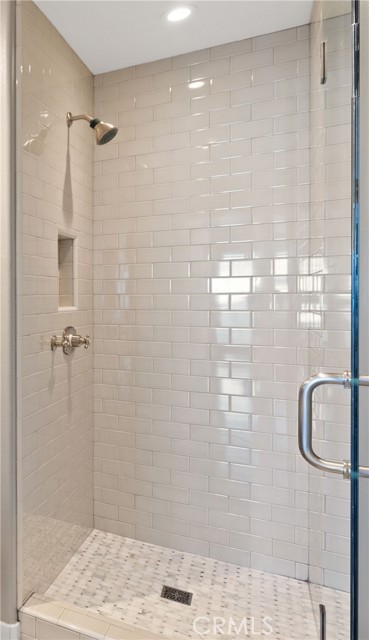 Shower in the downstairs bathroom.