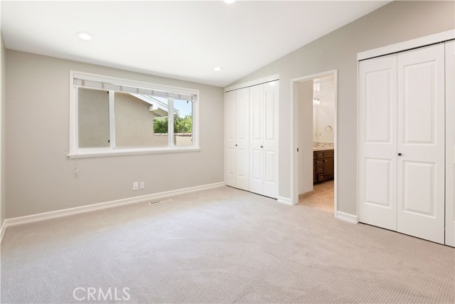 Master Bedroom with Two Closets