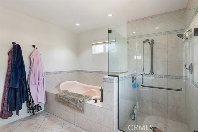 Separate jetted tub and shower