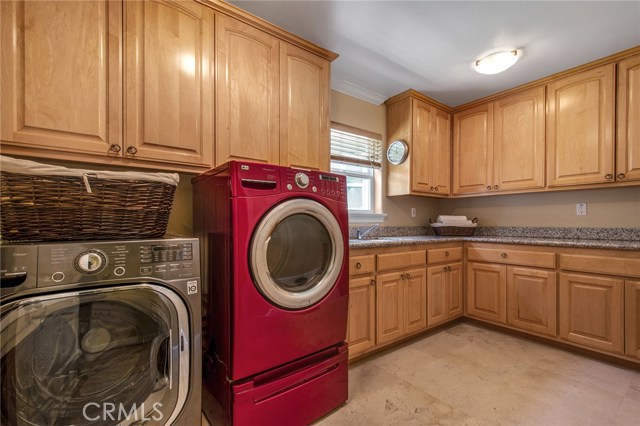 Oversized laundry room second level.