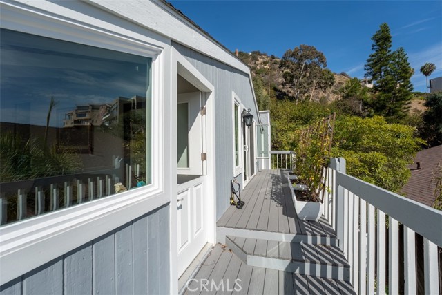 Deck off the primary bedroom and office