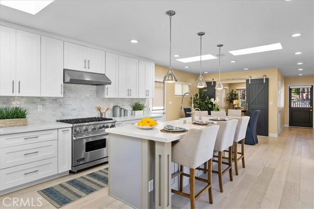 Remodeled kitchen and center island