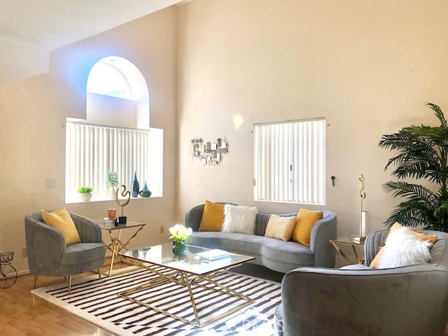 High Ceiling living room