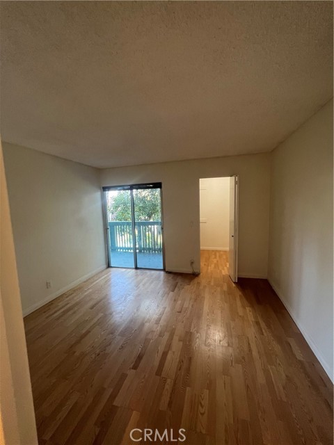 full view of the bedroom to the pool