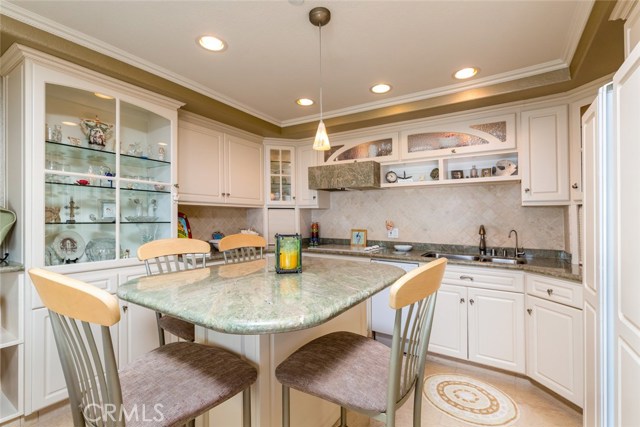 Center Island with Costa Esmeralda Italian Granite