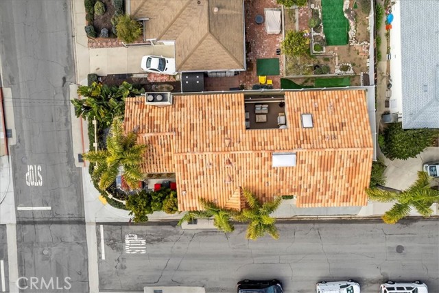 Drone shot above the property