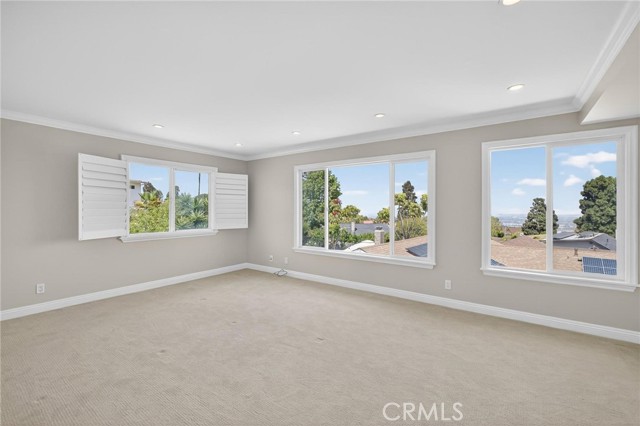 master suite with large view windows