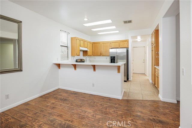 From dining area looking toward kitchen