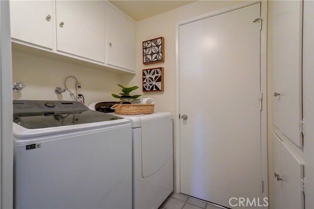 laundry room next to garage downstairs