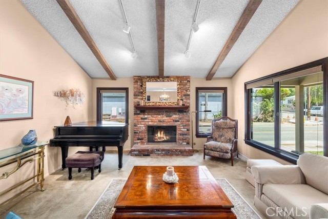 Formal Living room with fireplace