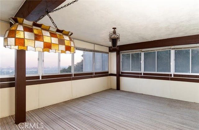 Enclosed porch off the family room