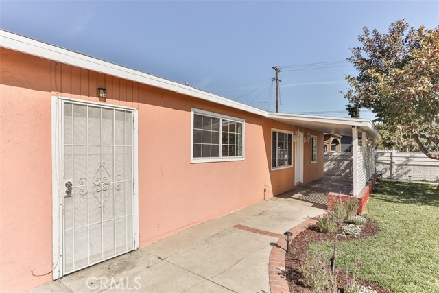 left: door to second unit - converted garage, right: entrance to main house