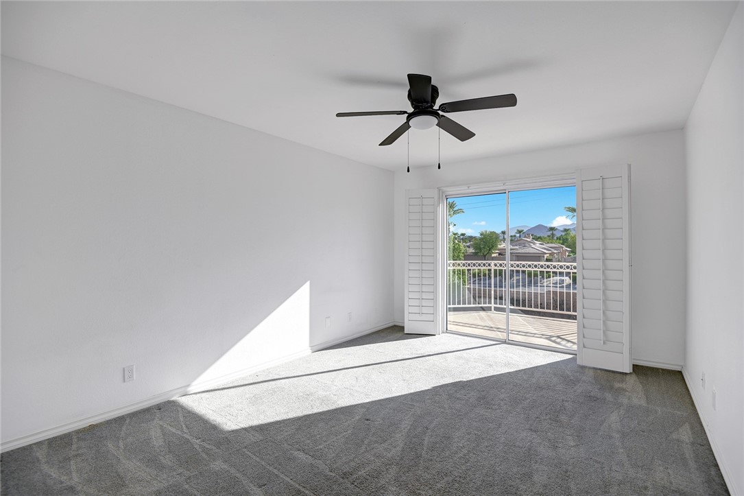 Bedroom with upstairs balcony