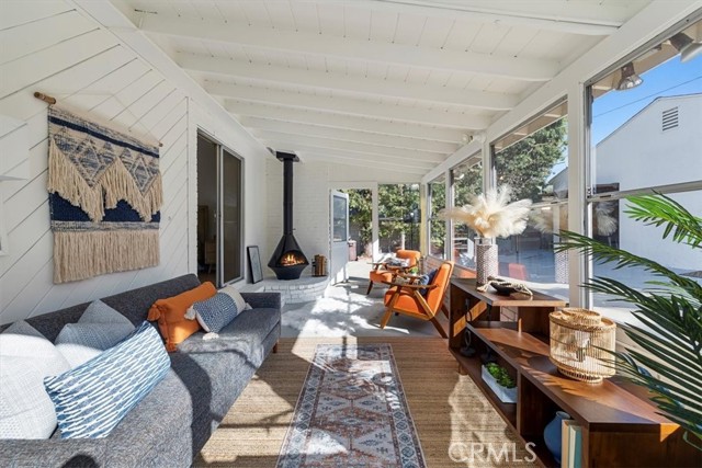 Bonus room with decorative fireplace